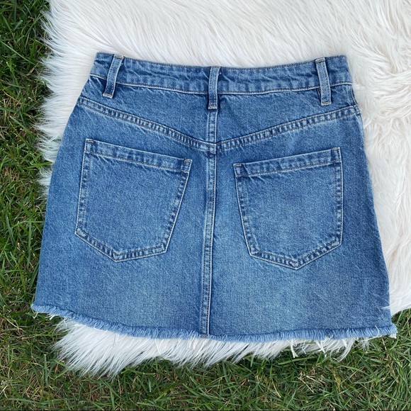 We the Free front zipper denim mini skirt 24 - Picture 4 of 5